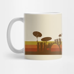 Drum Set Sunrise Silhouette - Vintage Tequila Mug